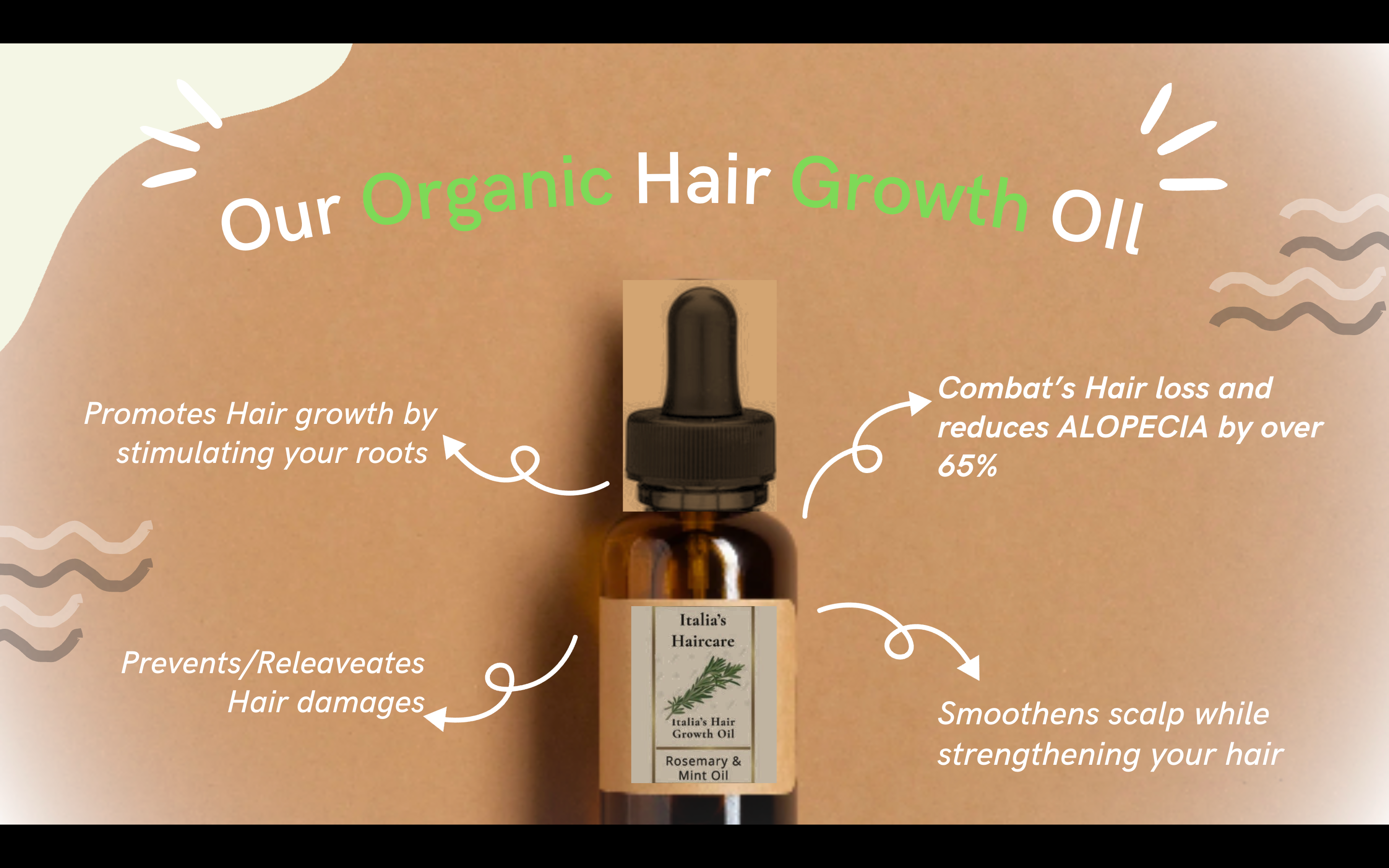 Load video: Heres a short video telling you about our best selling hair growth oil.